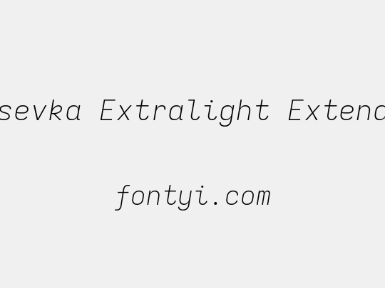 Iosevka Extralight Extended