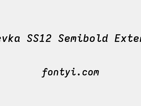 Iosevka SS12 Semibold Extended