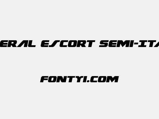 Federal Escort Semi-Italic