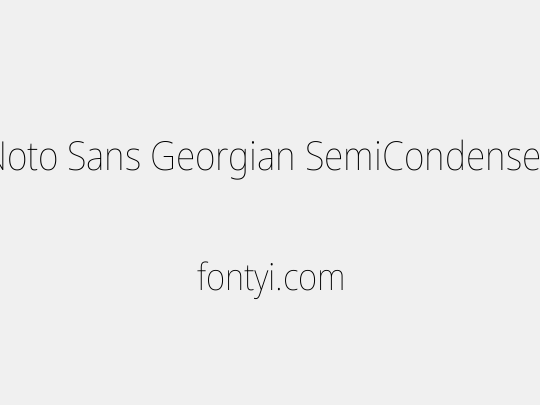 Noto Sans Georgian SemiCondensed Thin