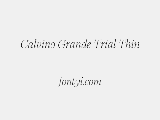 Calvino Grande Trial Thin