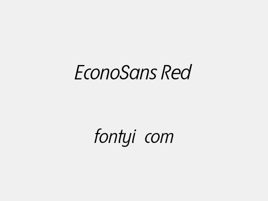 EconoSans Red