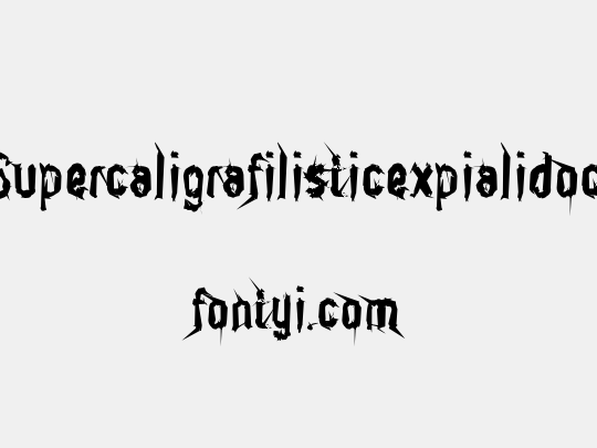 Supercaligrafilisticexpialidoc