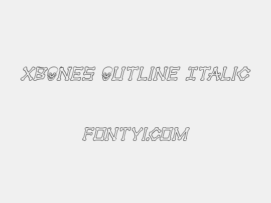 xBONES Outline Italic