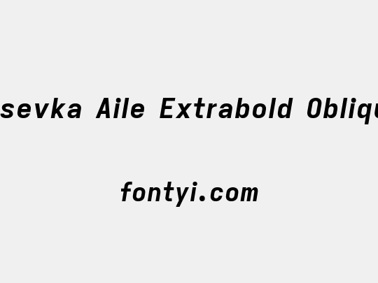 Iosevka Aile Extrabold Oblique