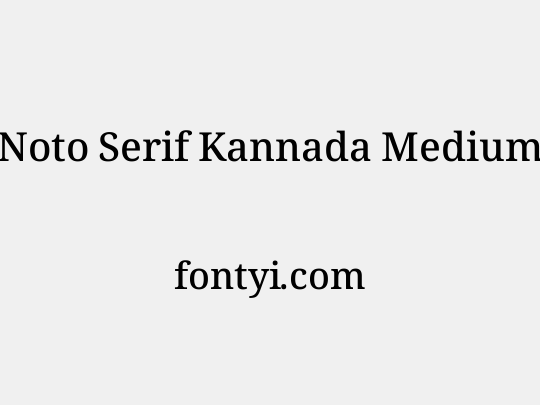Noto Serif Kannada Medium