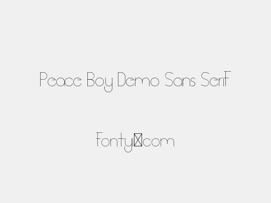 Peace Boy Demo Sans Serif