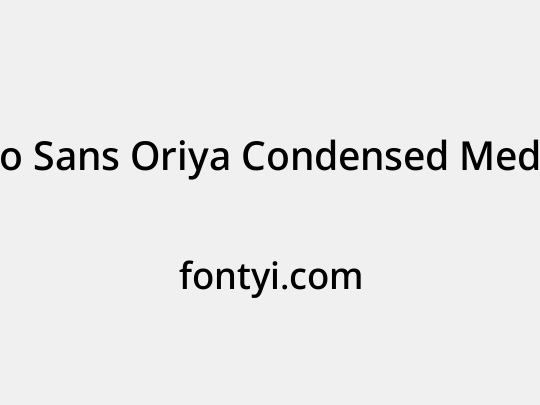 Noto Sans Oriya Condensed Medium