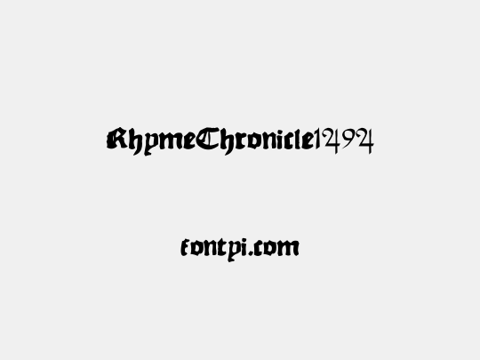 RhymeChronicle1494