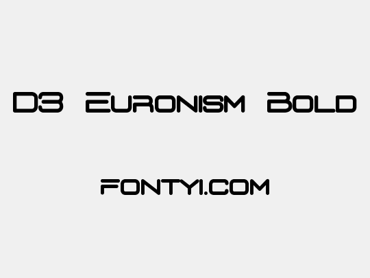 D3 Euronism Bold