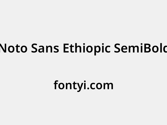 Noto Sans Ethiopic SemiBold