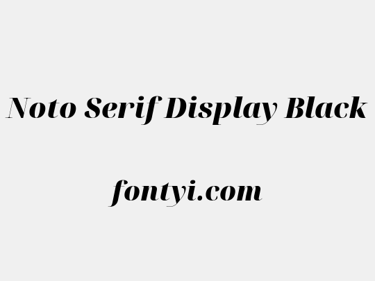 Noto Serif Display Black