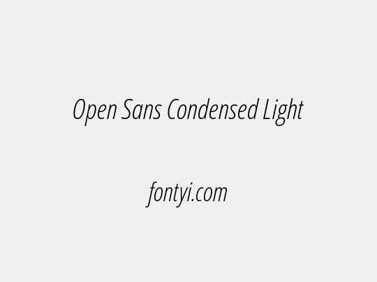 Open Sans Condensed Light