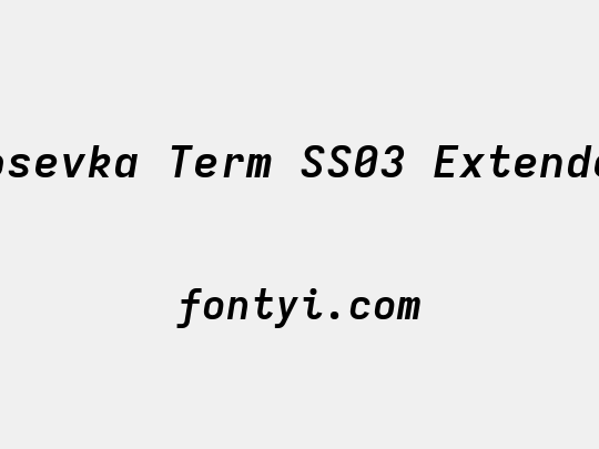 Iosevka Term SS03 Extended