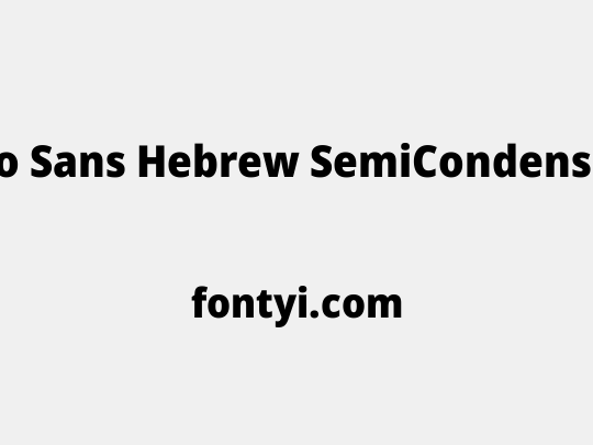 Noto Sans Hebrew SemiCondensed Black