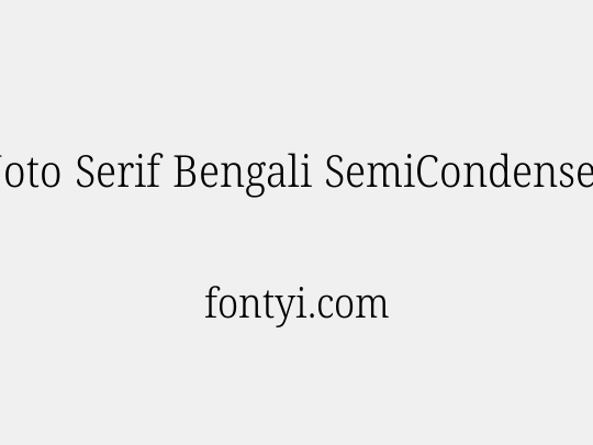 Noto Serif Bengali SemiCondensed Light
