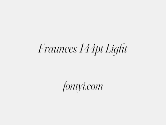 Fraunces 144pt Light