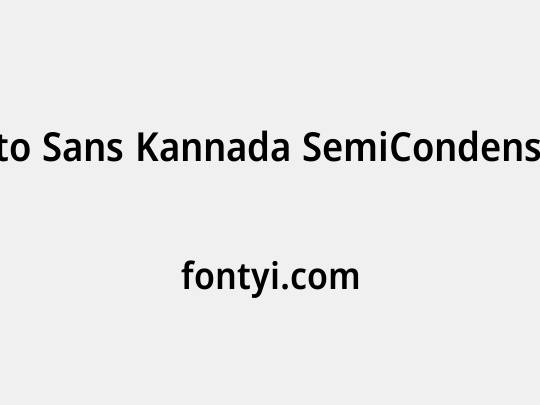 Noto Sans Kannada SemiCondensed SemiBold