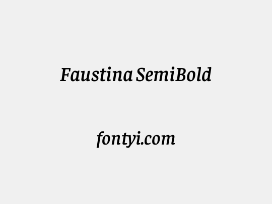 Faustina SemiBold