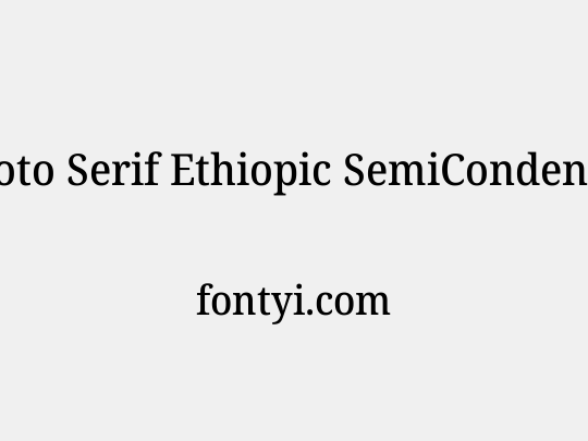 Noto Serif Ethiopic SemiCondensed Medium