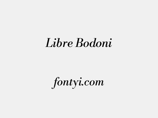 Libre Bodoni