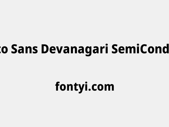 Noto Sans Devanagari SemiCondensed ExtraBold