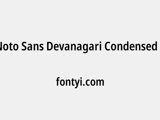 Noto Sans Devanagari Condensed SemiBold