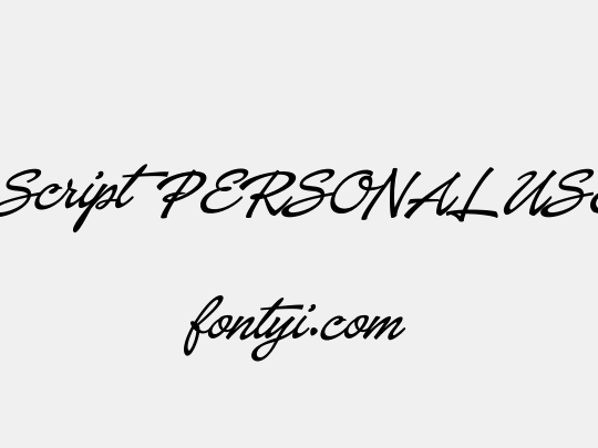 Baystar Script PERSONAL USE ONLY Medium PERSONAL USE ONLY