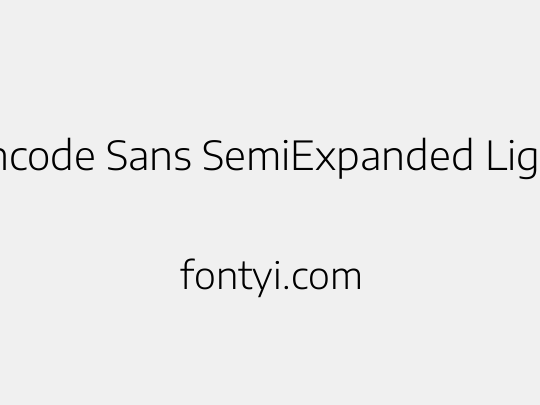 Encode Sans SemiExpanded Light