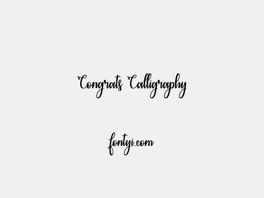 Congrats Calligraphy