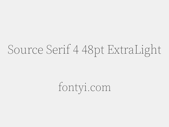 Source Serif 4 48pt ExtraLight