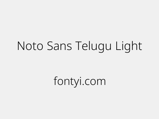Noto Sans Telugu Light
