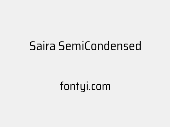 Saira SemiCondensed