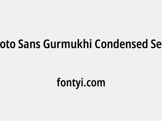 Noto Sans Gurmukhi Condensed SemiBold