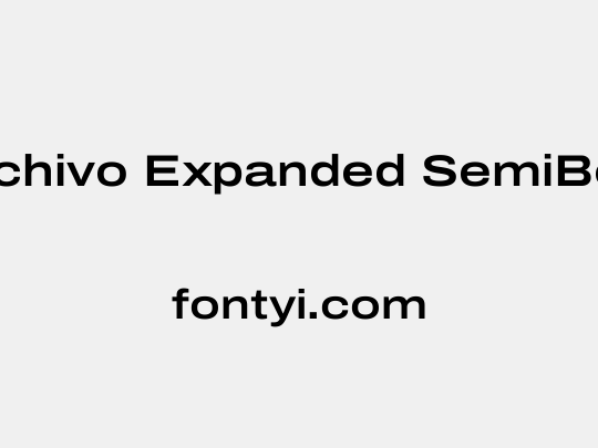 Archivo Expanded SemiBold