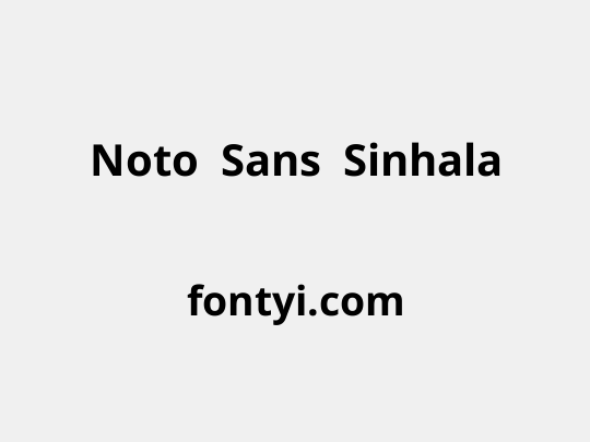 Noto Sans Sinhala