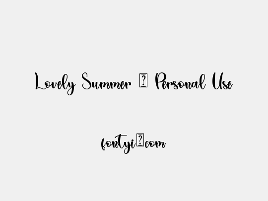 Lovely Summer - Personal Use