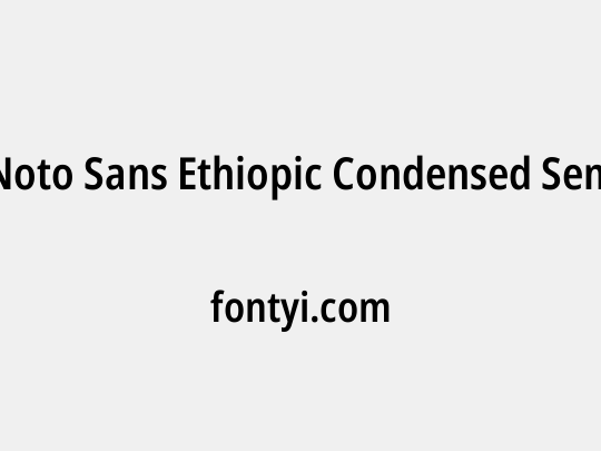 Noto Sans Ethiopic Condensed SemiBold