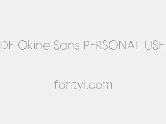 MADE Okine Sans PERSONAL USE Thin Outline