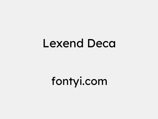 Lexend Deca