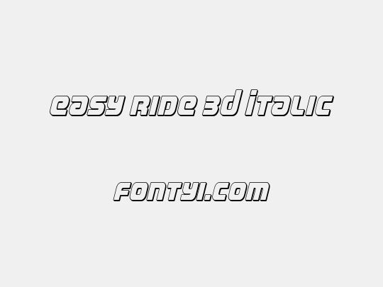 Easy Ride 3D Italic