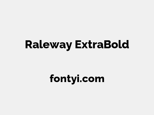 Raleway ExtraBold