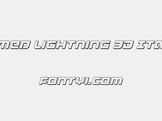 Armed Lightning 3D Italic