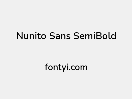 Nunito Sans SemiBold