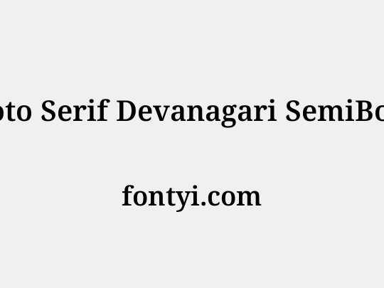 Noto Serif Devanagari SemiBold