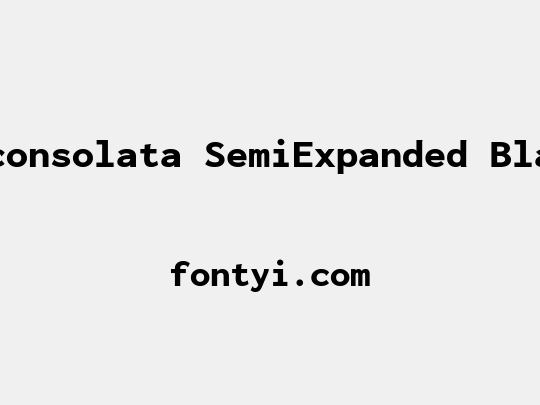 Inconsolata SemiExpanded Black