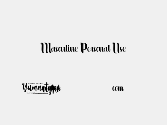 Masculine Personal Use