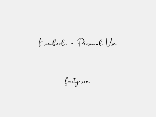 Kimberli - Personal Use