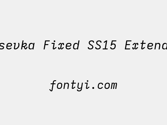 Iosevka Fixed SS15 Extended