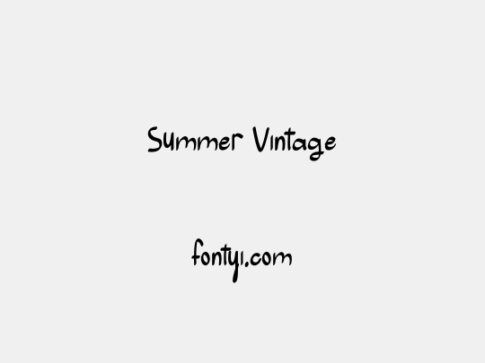 Summer Vintage